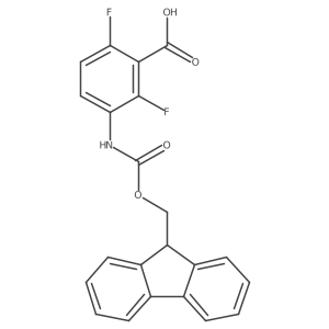 3-((((9H-Fluoren-9-yl)methoxy)carbonyl)amino)-2,6-difluorobenzoic acid结构式