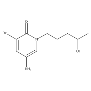 5-Amino-3-bromo-1-(4-hydroxypentyl)-1,2-dihydropyridin-2-one结构式