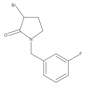 2-Pyrrolidinone, 3-bromo-1-[(3-fluorophenyl)methyl]- Structure