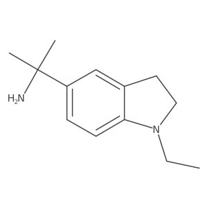2-(1-ethyl-2,3-dihydro-1H-indol-5-yl)propan-2-amine结构式
