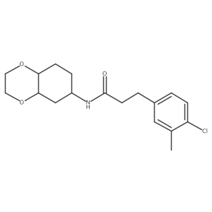 3-(4-chloro-3-methylphenyl)-N-(octahydrobenzo[b][1,4]dioxin-6-yl)propanamide Structure