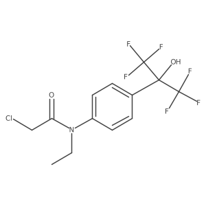 2-Chloro-N-ethyl-N-(4-(1,1,1,3,3,3-hexafluoro-2-hydroxypropan-2-yl)phenyl)acetamide Structure