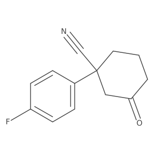 1-(4-Fluorophenyl)-3-oxocyclohexanecarbonitrile结构式