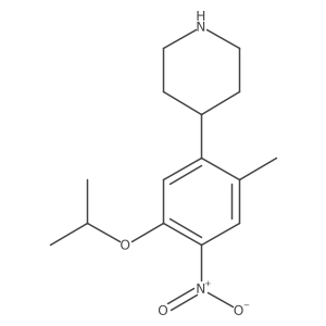 4-(5-Isopropoxy-2-methyl-4-nitrophenyl)piperidine结构式
