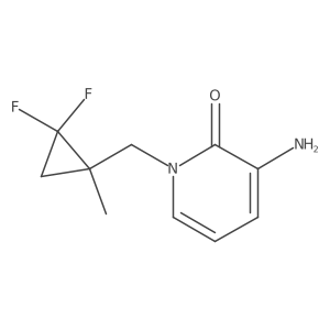 3-Amino-1-[(2,2-difluoro-1-methylcyclopropyl)methyl]-1,2-dihydropyridin-2-one结构式