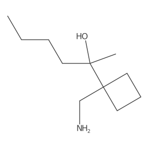 2-[1-(Aminomethyl)cyclobutyl]hexan-2-ol结构式