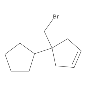 4-(Bromomethyl)-4-cyclopentylcyclopent-1-ene Structure