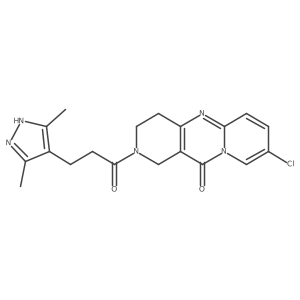 8-chloro-2-(3-(3,5-dimethyl-1H-pyrazol-4-yl)propanoyl)-3,4-dihydro-1H-dipyrido[1,2-a:4',3'-d]pyrimidin-11(2H)-one结构式