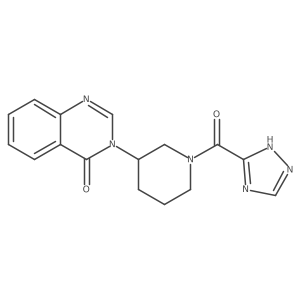 3-(1-(1H-1,2,4-triazole-5-carbonyl)piperidin-3-yl)quinazolin-4(3H)-one结构式