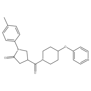 4-(4-(Pyridin-4-yloxy)piperidine-1-carbonyl)-1-(p-tolyl)pyrrolidin-2-one Structure