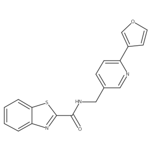 N-((6-(furan-3-yl)pyridin-3-yl)methyl)benzo[d]thiazole-2-carboxamide Structure
