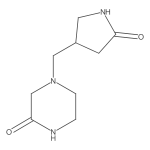 4-[(5-Oxopyrrolidin-3-yl)methyl]piperazin-2-one Structure