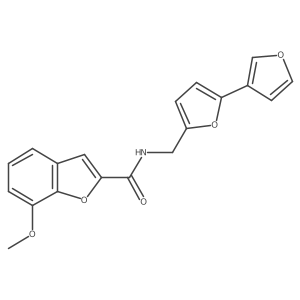 N-([2,3'-bifuran]-5-ylmethyl)-7-methoxybenzofuran-2-carboxamide Structure