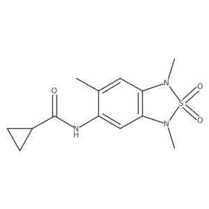 N-(1,3,6-trimethyl-2,2-dioxido-1,3-dihydrobenzo[c][1,2,5]thiadiazol-5-yl)cyclopropanecarboxamide结构式