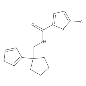 5-chloro-N-((1-(thiophen-3-yl)cyclopentyl)methyl)thiophene-2-carboxamide Structure