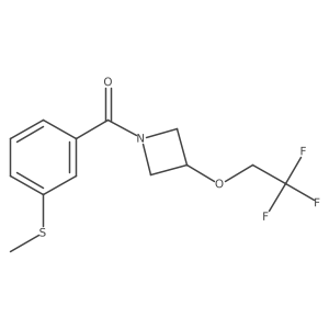 (3-(Methylthio)phenyl)(3-(2,2,2-trifluoroethoxy)azetidin-1-yl)methanone Structure