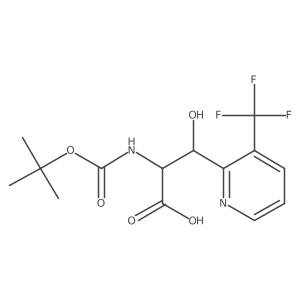 2-{[(Tert-butoxy)carbonyl]amino}-3-hydroxy-3-[3-(trifluoromethyl)pyridin-2-yl]propanoic acid结构式