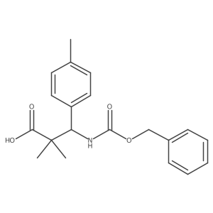 3-{[(Benzyloxy)carbonyl]amino}-2,2-dimethyl-3-(4-methylphenyl)propanoic acid Structure