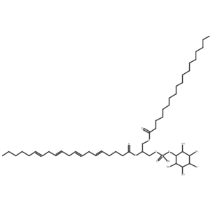 1-Stearoyl-2-arachidonoyl-sn-glycero-3-phospho-(1'-myo-inositol) Structure
