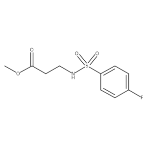 Methyl 3-(4-fluorobenzenesulfonamido)propanoate结构式