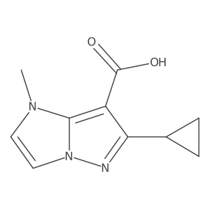 6-cyclopropyl-1-methyl-imidazo[1,2-b]pyrazole-7-carboxylic acid结构式