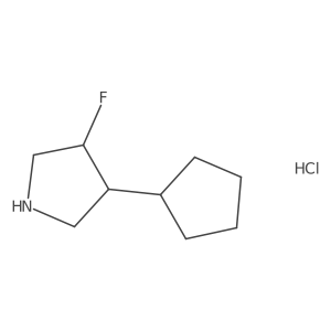 3-Cyclopentyl-4-fluoropyrrolidine hydrochloride Structure