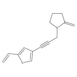 4-[3-(2-Oxopyrrolidin-1-yl)prop-1-yn-1-yl]thiophene-2-carbaldehyde结构式
