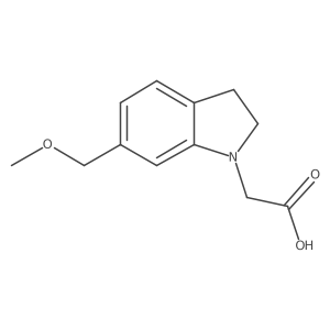 2-(6-(Methoxymethyl)indolin-1-yl)acetic acid Structure