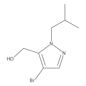 (4-Bromo-1-isobutyl-1H-pyrazol-5-yl)methanol Structure