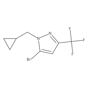 5-Bromo-1-(cyclopropylmethyl)-3-(trifluoromethyl)pyrazole结构式
