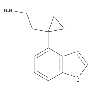 2-[1-(1H-indol-4-yl)cyclopropyl]ethan-1-amine结构式