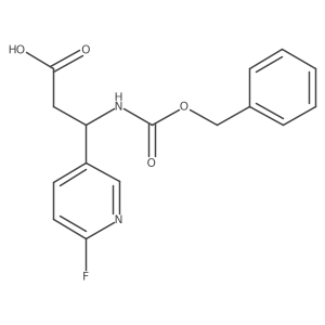(3S)-3-{[(benzyloxy)carbonyl]amino}-3-(6-fluoropyridin-3-yl)propanoic acid Structure