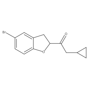 1-(5-Bromo-2,3-dihydro-1-benzofuran-2-yl)-2-cyclopropylethan-1-one Structure