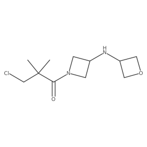 3-Chloro-2,2-dimethyl-1-{3-[(oxetan-3-yl)amino]azetidin-1-yl}propan-1-one Structure
