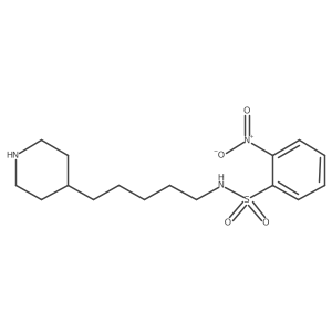 2-nitro-N-[5-(piperidin-4-yl)pentyl]benzene-1-sulfonamide结构式