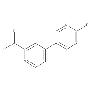 2-(Difluoromethyl)-4-(6-fluoropyridin-3-yl)pyridine结构式
