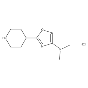 N,N-dimethyl-5-(piperidin-4-yl)-1,2,4-oxadiazol-3-amine hydrochloride Structure
