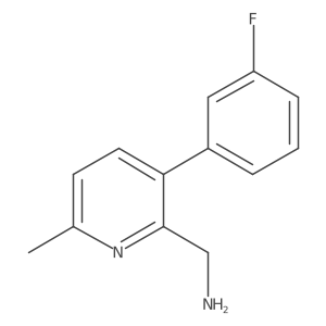 [3-(3-Fluorophenyl)-6-methylpyridin-2-yl]methanamine Structure