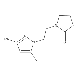1-[2-(3-amino-5-methyl-1H-pyrazol-1-yl)ethyl]pyrrolidin-2-one Structure