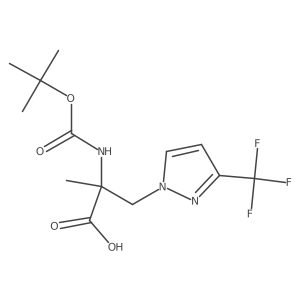 2-{[(tert-butoxy)carbonyl]amino}-2-methyl-3-[3-(trifluoromethyl)-1H-pyrazol-1-yl]propanoic acid Structure