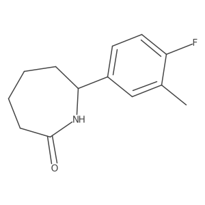 7-(4-Fluoro-3-methylphenyl)azepan-2-one结构式