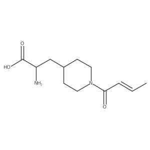 2-Amino-3-[1-(but-2-enoyl)piperidin-4-yl]propanoic acid结构式