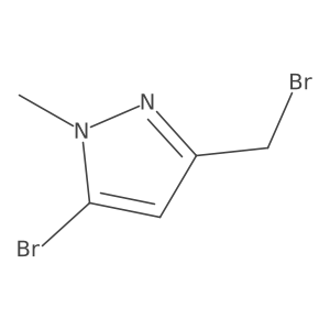 5-Bromo-3-(bromomethyl)-1-methyl-1H-pyrazole结构式