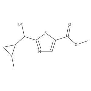 Methyl 2-[bromo(2-methylcyclopropyl)methyl]-1,3-thiazole-5-carboxylate结构式