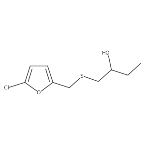 (2S)-1-{[(5-chlorofuran-2-yl)methyl]sulfanyl}butan-2-ol结构式