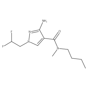 3-Amino-N-butyl-1-(2,2-difluoroethyl)-n-methyl-1H-pyrazole-4-carboxamide结构式