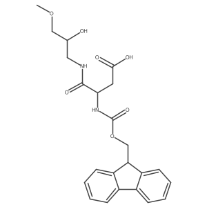 3-({[(9H-fluoren-9-yl)methoxy]carbonyl}amino)-3-[(2-hydroxy-3-methoxypropyl)carbamoyl]propanoic acid结构式