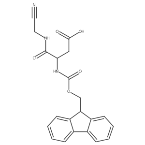 3-[(cyanomethyl)carbamoyl]-3-({[(9H-fluoren-9-yl)methoxy]carbonyl}amino)propanoic acid结构式