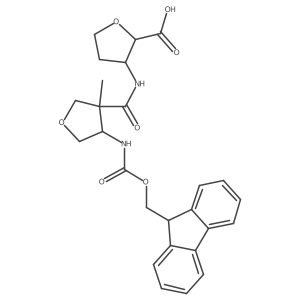3-[4-({[(9H-fluoren-9-yl)methoxy]carbonyl}amino)-3-methyloxolane-3-amido]oxolane-2-carboxylic acid结构式