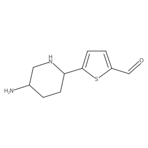 5-(5-Aminopiperidin-2-yl)thiophene-2-carbaldehyde结构式